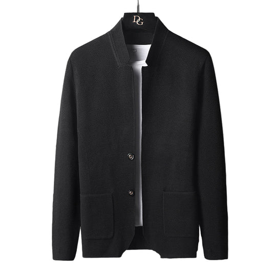 Cardigan en maille pour homme avec col mao - Karl