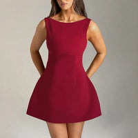 Nia - Robe courte à taille haute