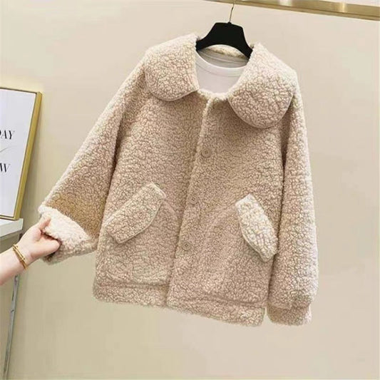 Manteau d'hiver décontracté à effet polaire pour femme - Mimiko