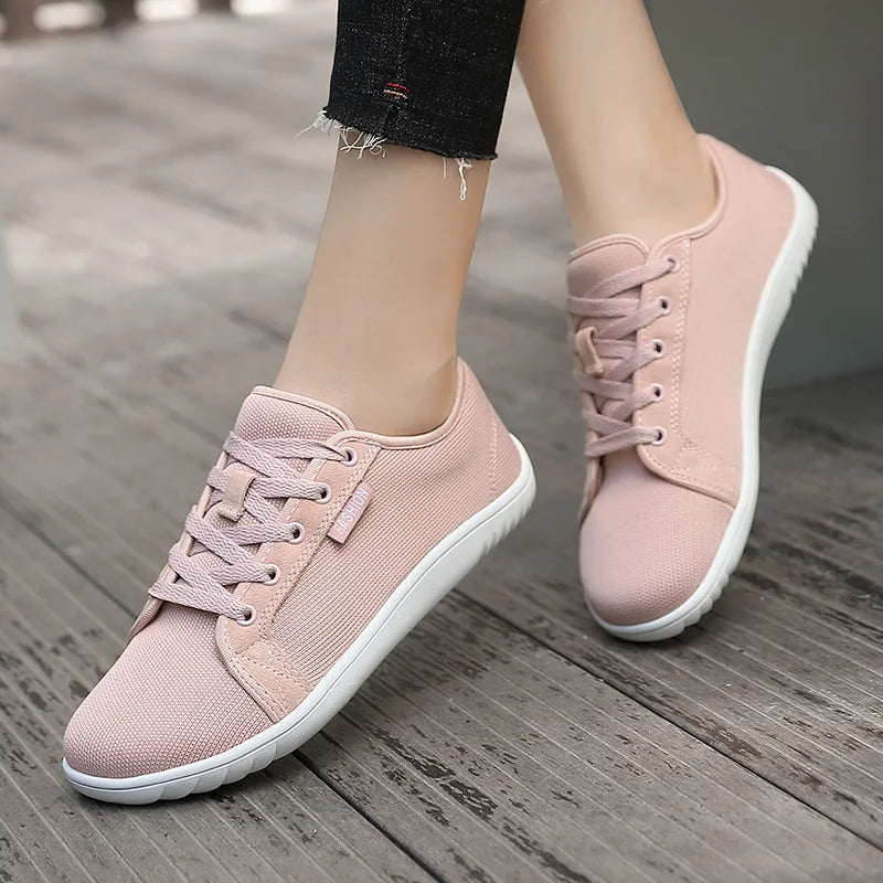Atmungsaktive Unisex-Sneaker mit rutschfester Sohle in Pastellrosa - Elina