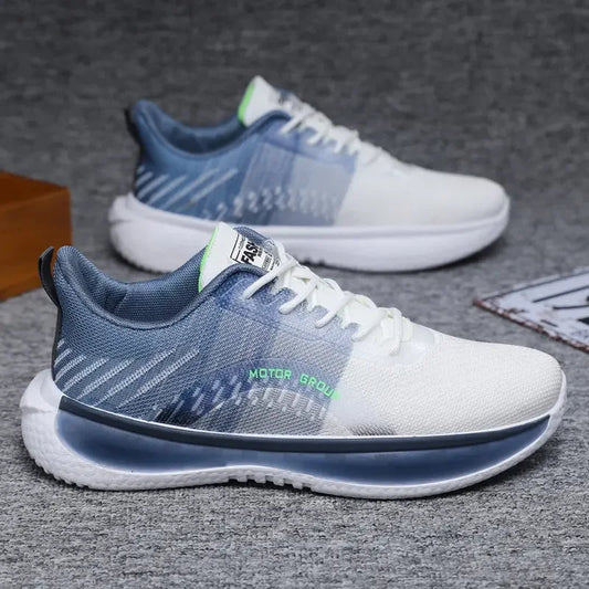 Baskets homme à semelle dégradée bleue et blanche - Orion