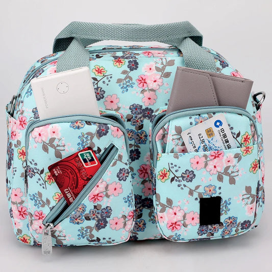 Sac à bandoulière pour femmes à poches multiples imprimé floral - Elora