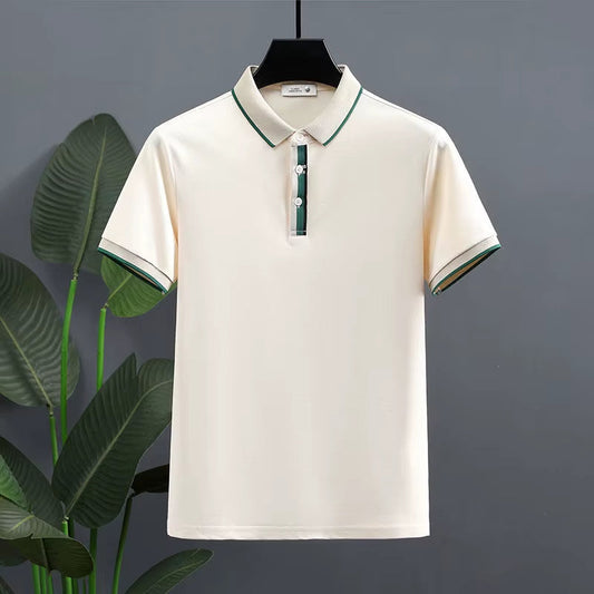 Polo homme en coton piqué avec détails contrastés, style décontracté - Mateo