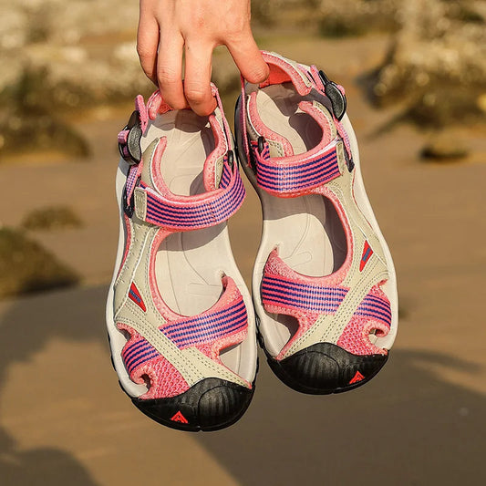 Sandales de sport unisexes de couleur corail au design respirant - Taren