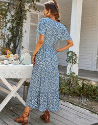 Sina - Robe longue à fleurs