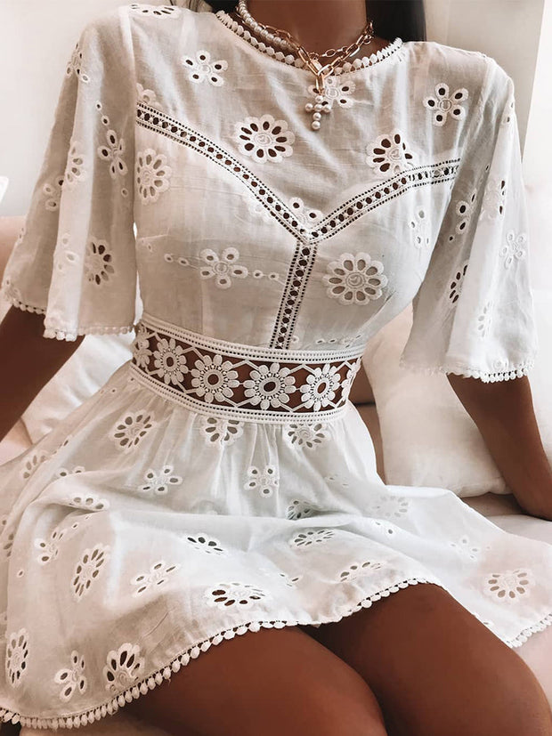 ELIZA - Robe en coton brodé
