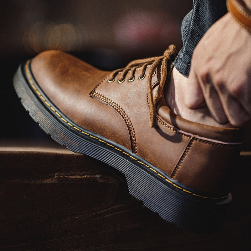 Herren-Halbschuhe aus echtem Leder im Freizeitstil - Ernesto