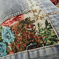 Totêm - Veste en jean à fleurs