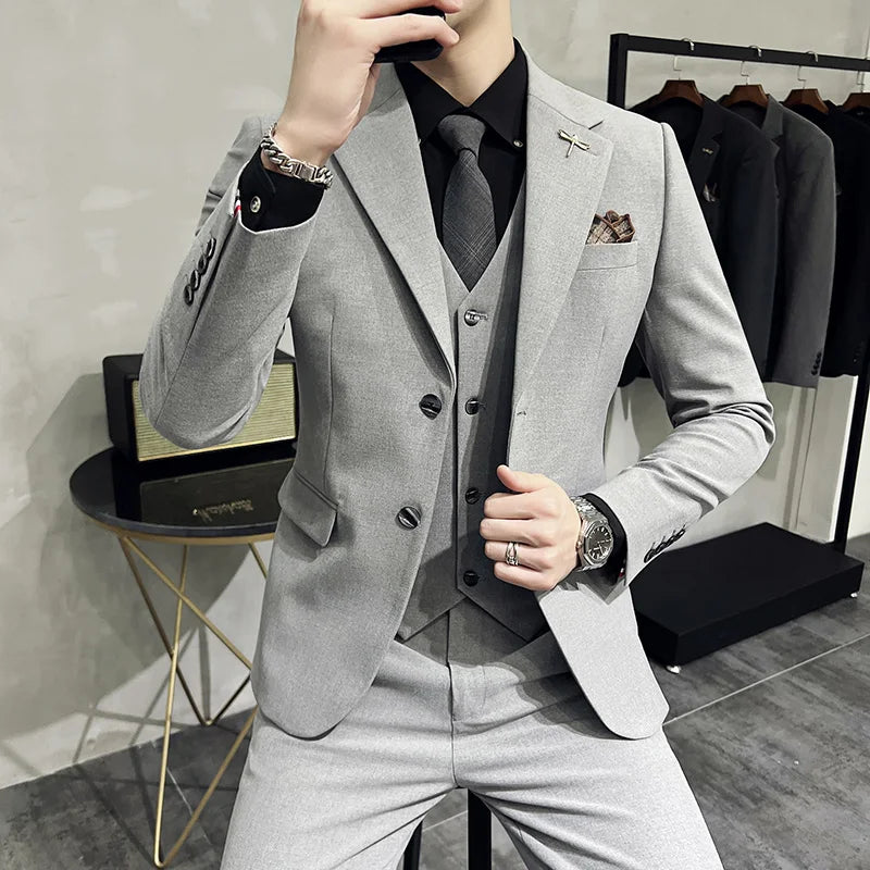 Herren 3-teiliger Anzug schlank elegant - Zimi