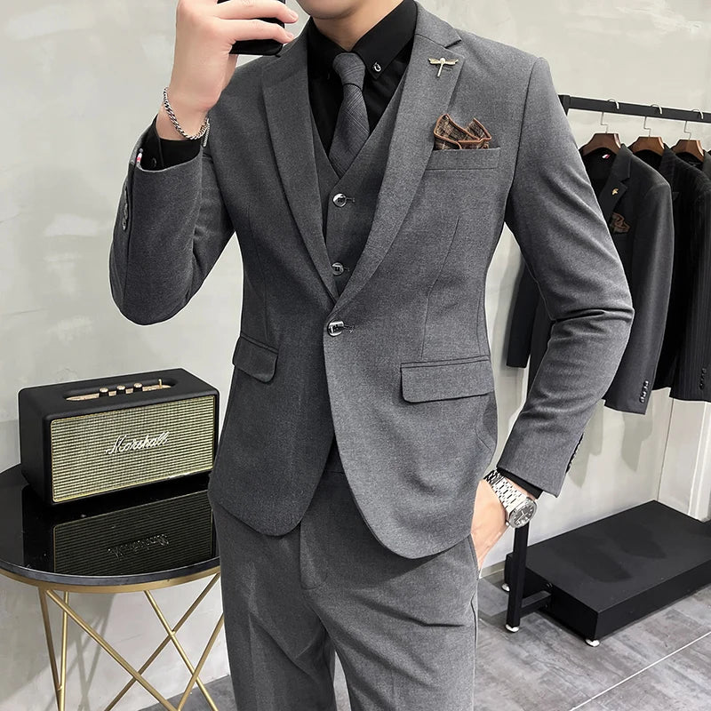 Herren 3-teiliger Anzug schlank elegant - Zimi