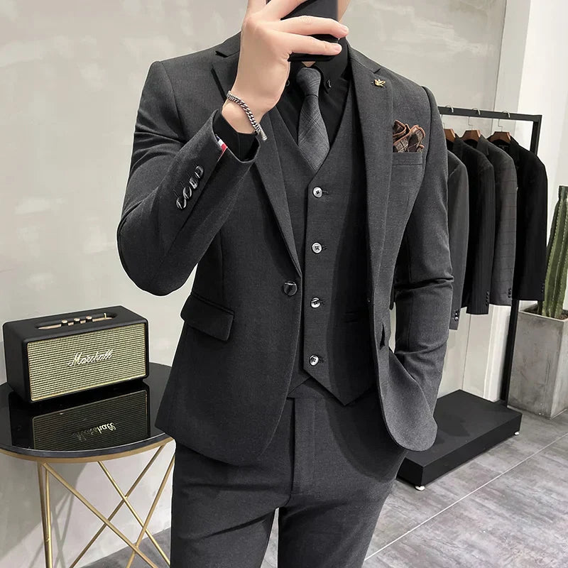 Herren 3-teiliger Anzug schlank elegant - Zimi