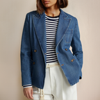 Bely - Doppelreihiger Denim-Blazer