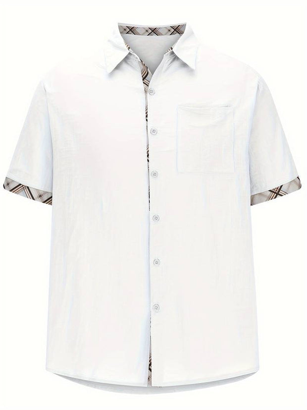 Michael - Chemise traditionnelle élégante avec impression graphique à carreaux