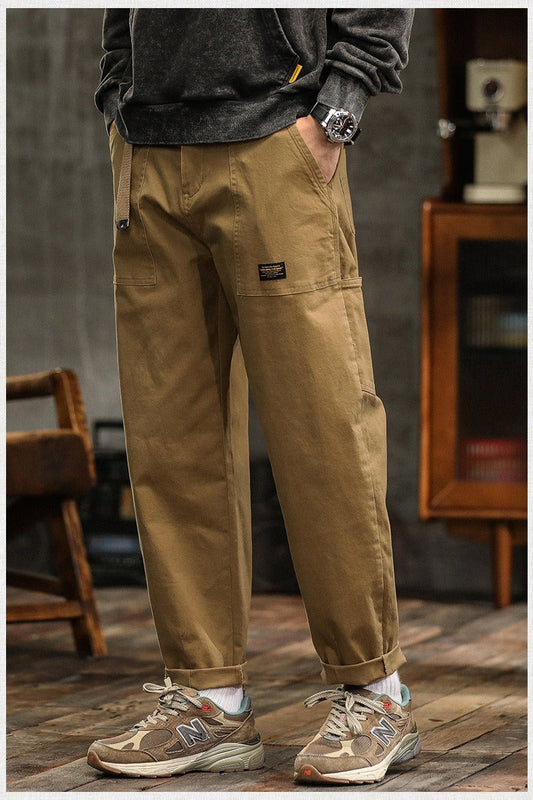 Pantalon décontracté pour homme en coton résistant, droit, style cargo - Marcos