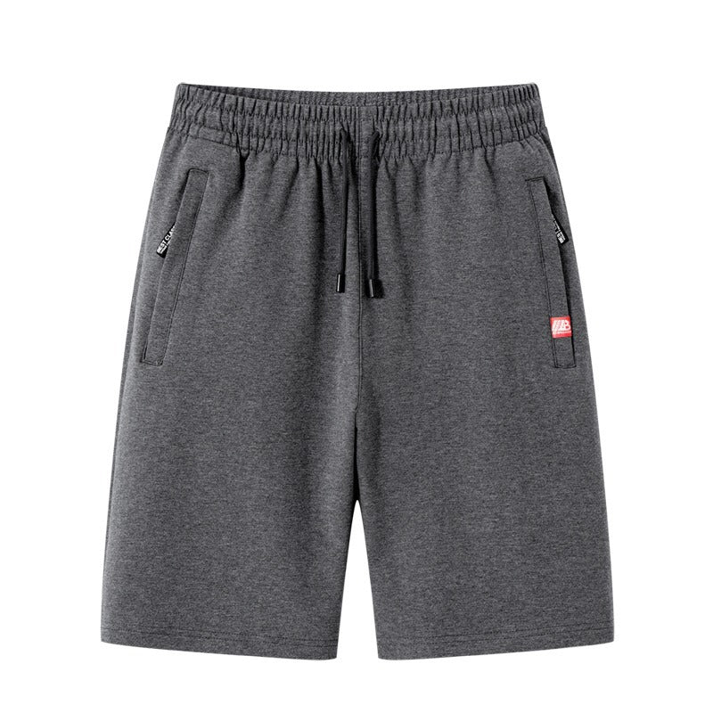 Unifarbene Sportshorts für Männer mit Reißverschlusstaschen - Kevin