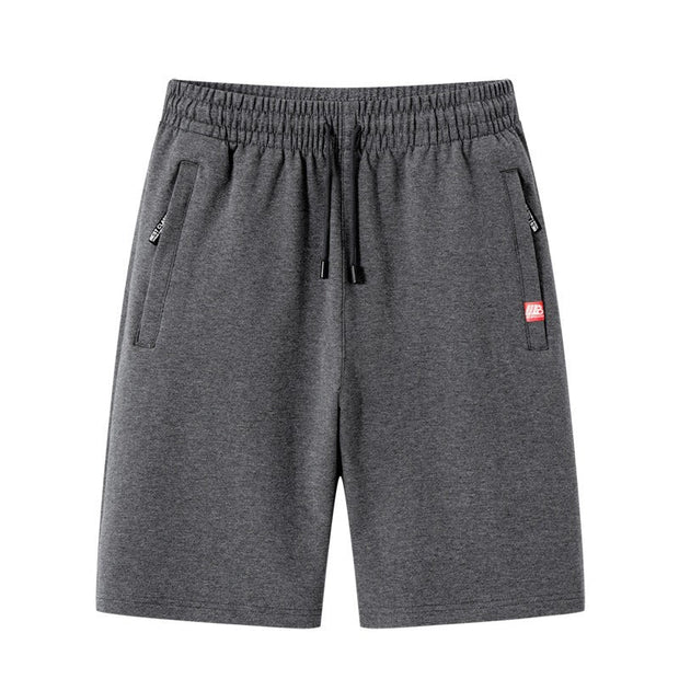 Short de sport uni avec poches zippées pour hommes - Kevin