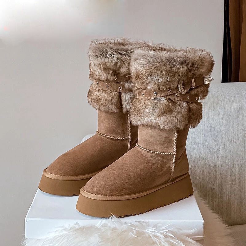 Damen-Winterstiefel mit Umschlingungseffekt - Senaira