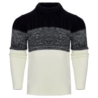 Giam - Langärmeliger, lässiger Herren-Strickpullover mit Farbblöcken