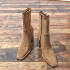 Luxuriöse Damenstiefelette mit quadratischem Absatz - Liorane