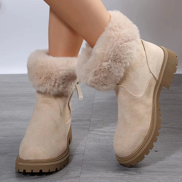 Anne - Warme Winter-Plush-Stiefel mit Reißverschluss für Frauen