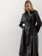 Trenchcoat aus Leder mit Gürtel - Hayle