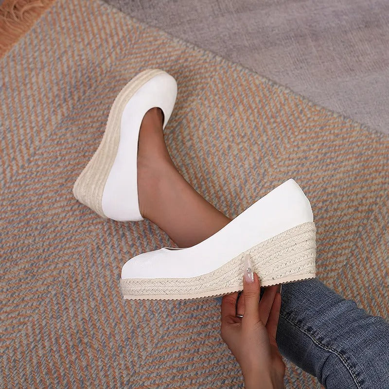 Damen Plateauschuhe mit geflochtener Sohle im Espadrille-Stil - Élodie