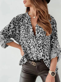 Langärmelige Bluse mit Leopardenmuster - Hilma