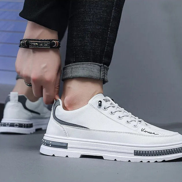 Herren Sneaker aus Kunstleder mit hoher Sohle - Bruno