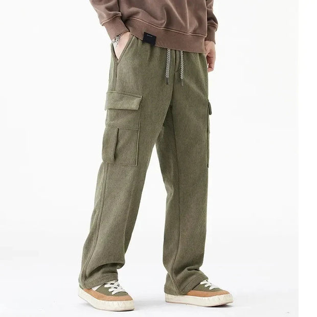 Pantalon en velours côtelé pour homme avec doublure en polaire - Auren