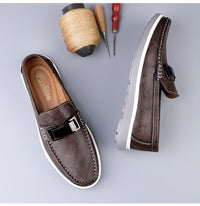 Mocassins élégants en cuir marron pour hommes Style britannique - Weston
