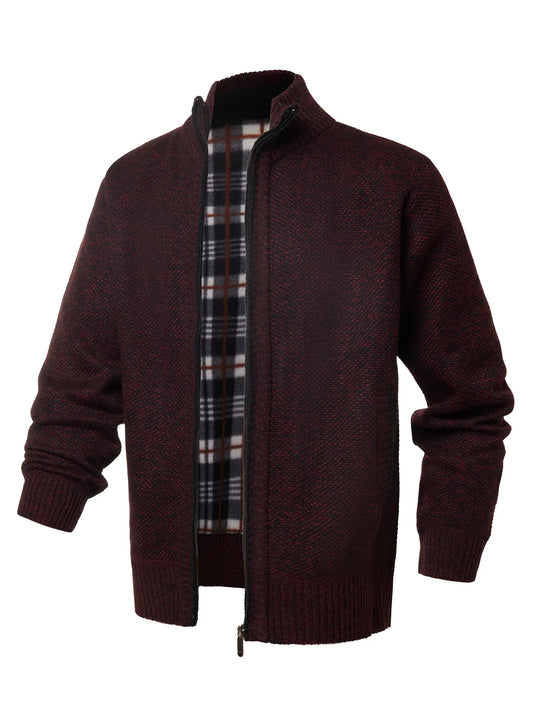 Strickjacke mit Reißverschluss und Stehkragen – Joshua