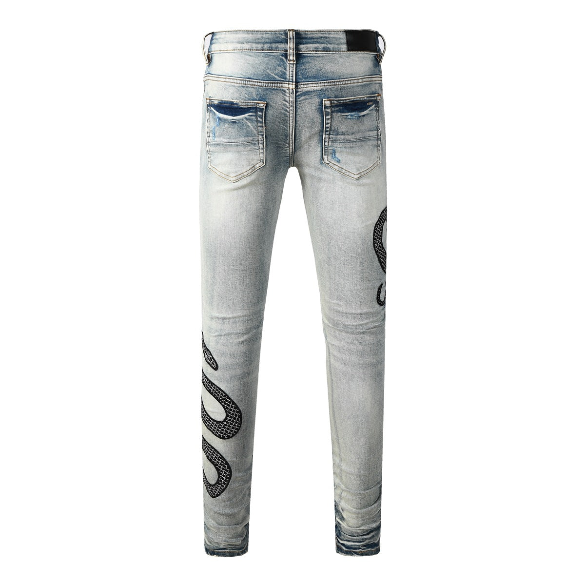 Skinny-Jeans mit Schlangenmuster - Eldric