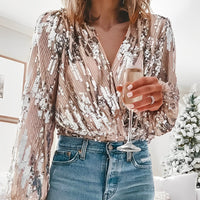 Selly - Modern glänzende partybluse