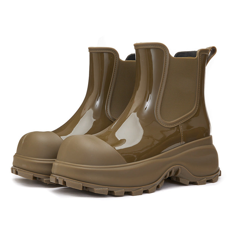 Regenstiefel für Frauen mit dicken Sohlen und wasserdicht - Karilyn