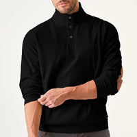 Kaym - Sweatshirt Homme à Col Montant et Manches Longues avec Poches