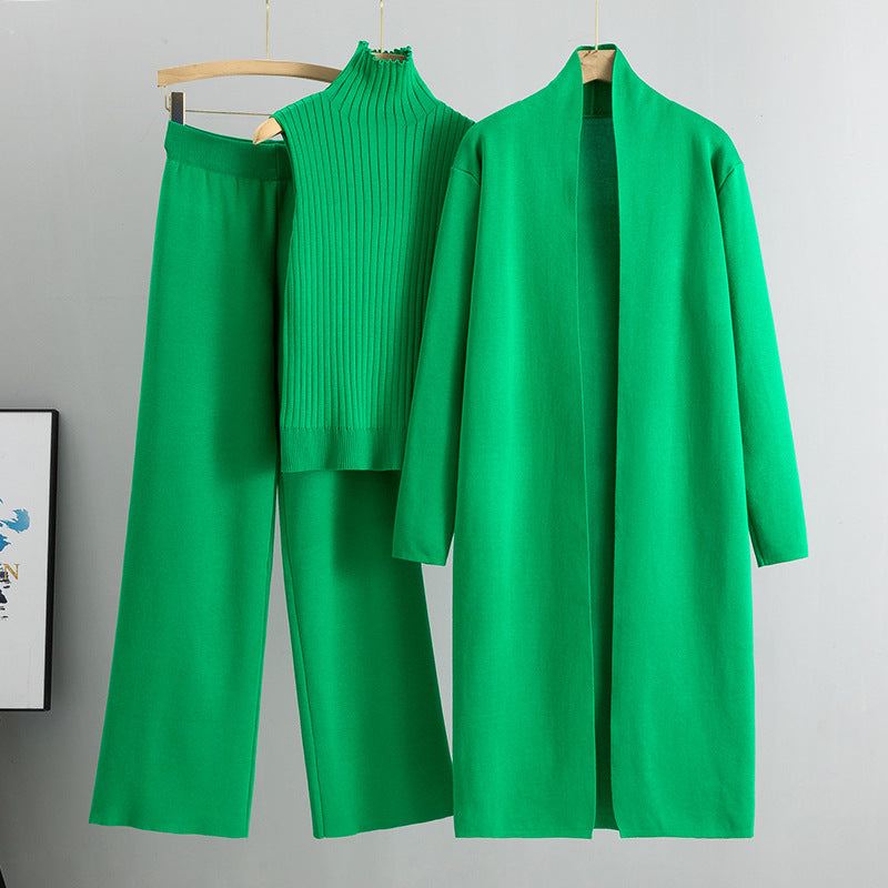 Dreiteiliges Winter-Strickset - Isolde