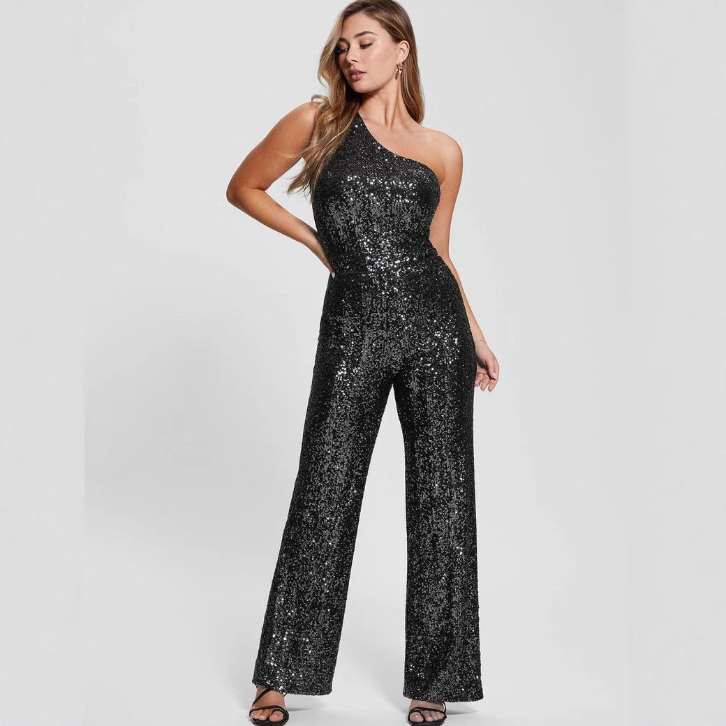 Combinaison asymétrique à paillettes pour femme - Narevia