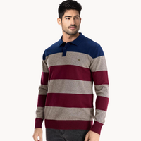Pull en maille à col polo pour hommes - Hjalmar