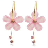 Boucles d'oreilles fleurs lilas