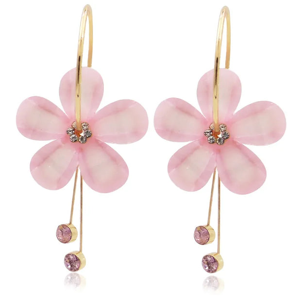 Boucles d'oreilles fleurs lilas