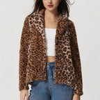 Mantel mit Leopardenmuster am Revers - Mireille
