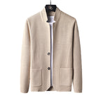 Herrenstrickjacke mit Mao-Kragen - Karl