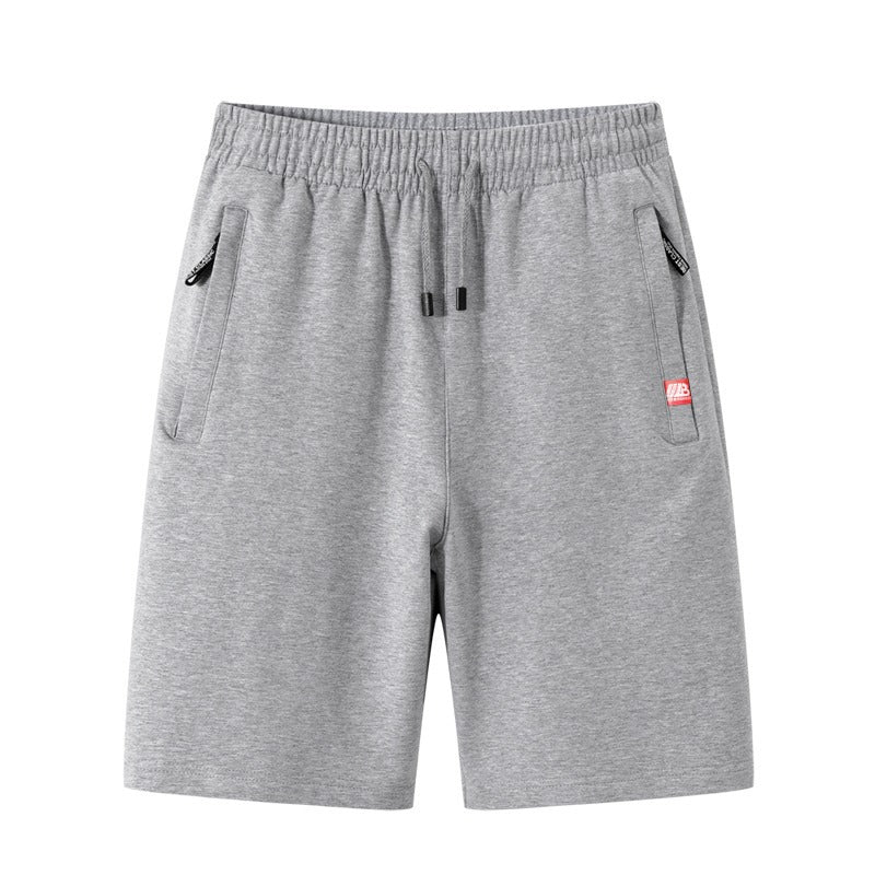 Unifarbene Sportshorts für Männer mit Reißverschlusstaschen - Kevin