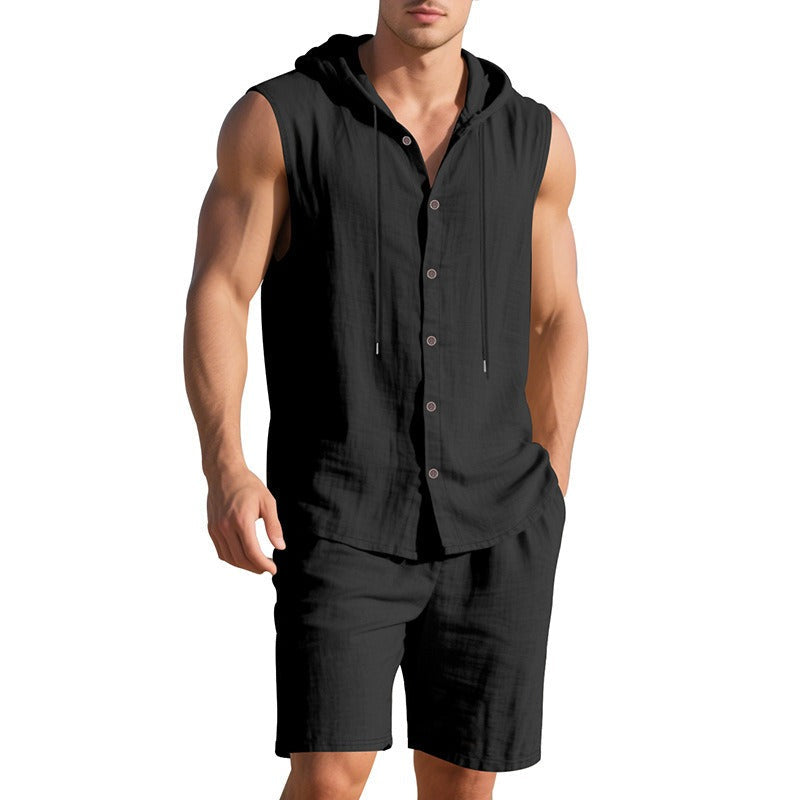 Ärmelloses Set für Herren aus leichtem Sommerstoff - Mauro