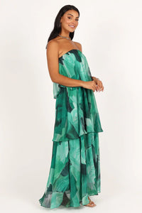 Zule Robe maxi bustier multicouche
