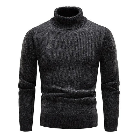 Pull à col roulé à effet tricoté pour hommes - Raiden