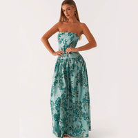 Robe longue imprimée pour femmes - Selene