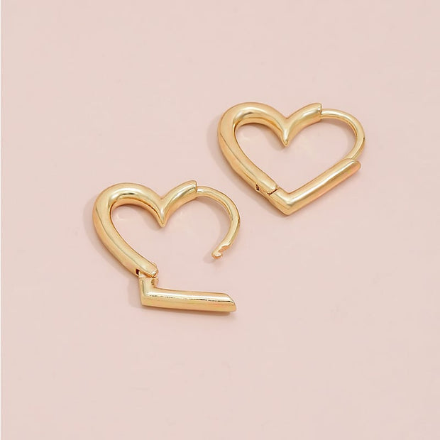 Boucles d'oreilles en forme de cœur pour femmes
