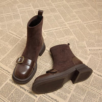 Damen Knöchel Stiefel eng anliegende Silhouette dekorative Schnalle - Rebeca