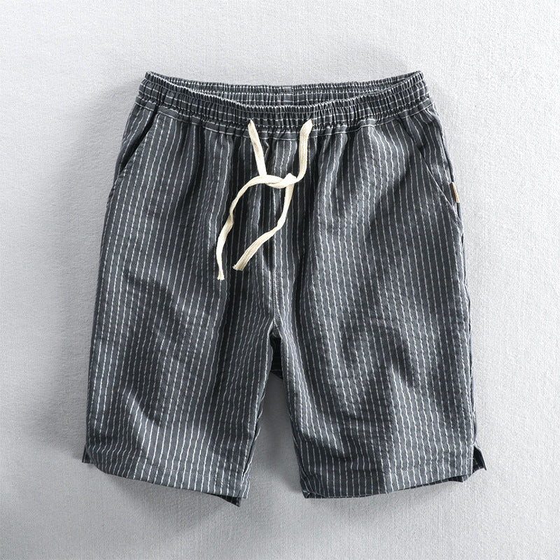 Vertikal gestreifte Herren Shorts mit Kordelzug - Lecce